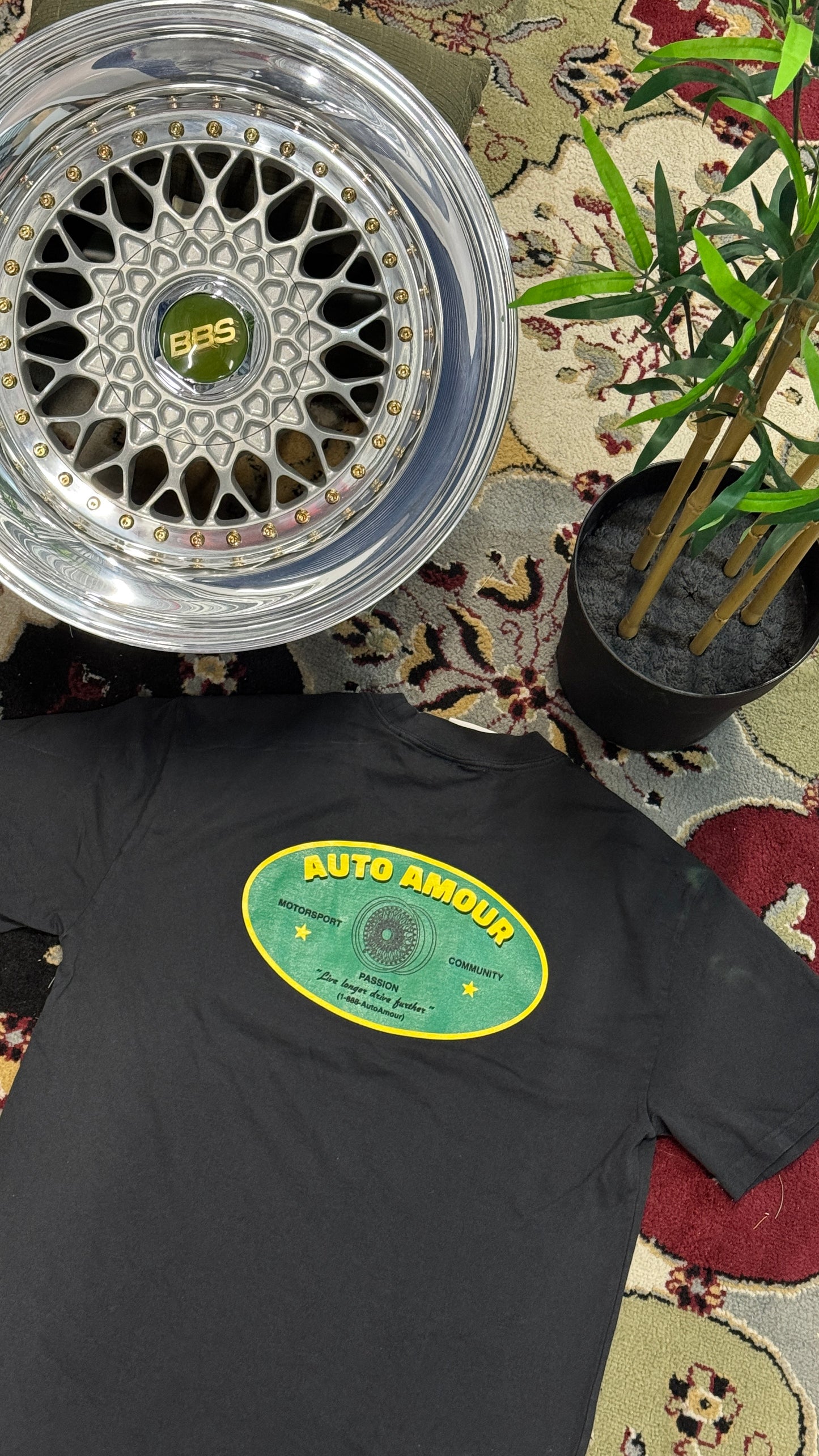AA CLASSIC WHEEL TEE BLACK