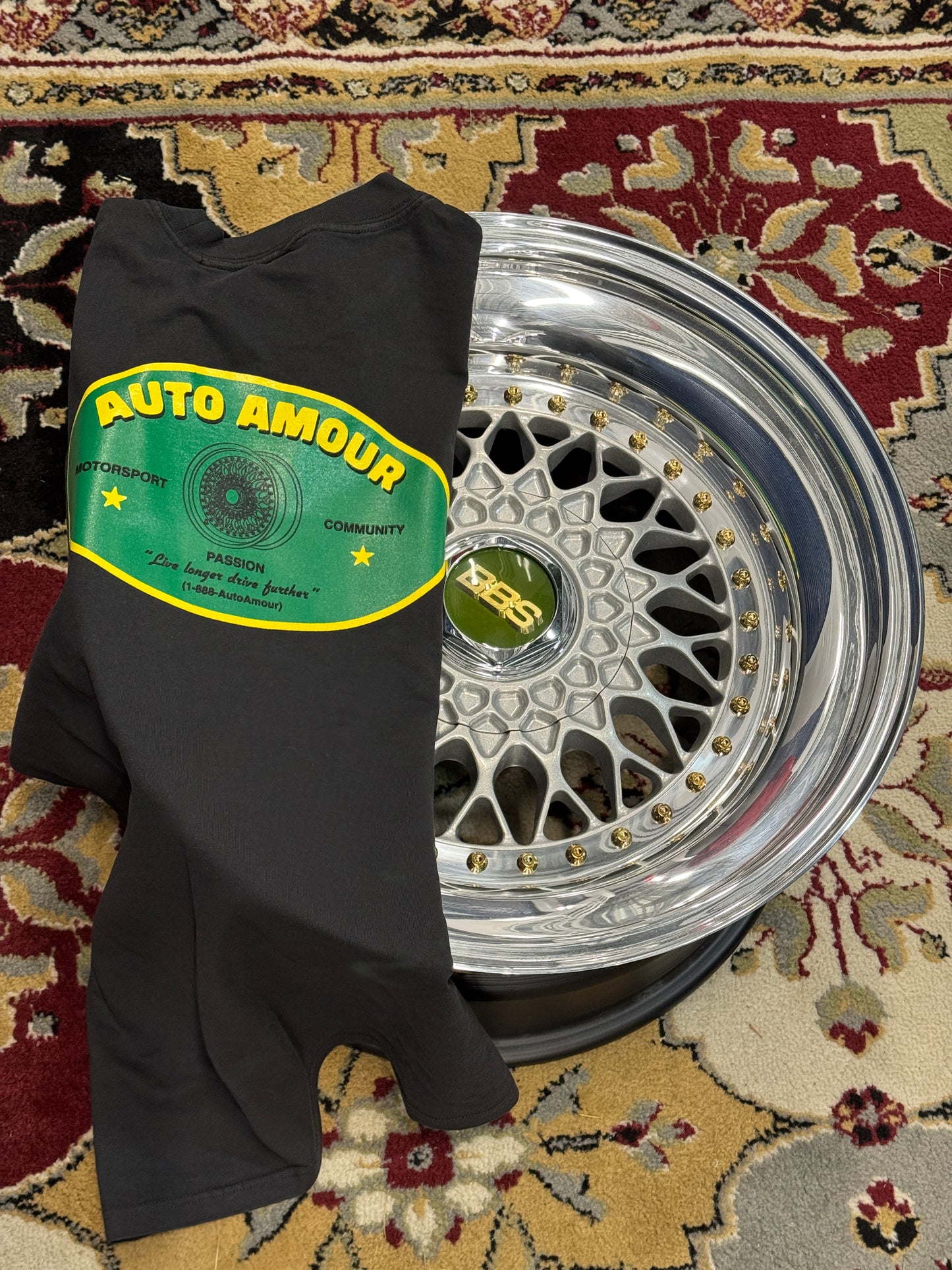 AA CLASSIC WHEEL TEE BLACK