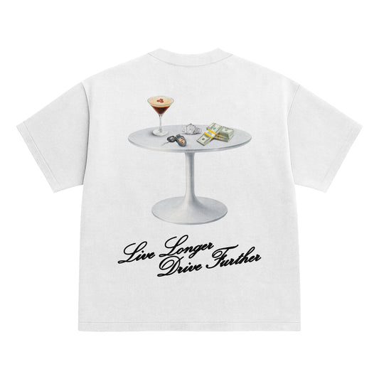 Auto Amour Table Essentials  T-shirt Alpine White