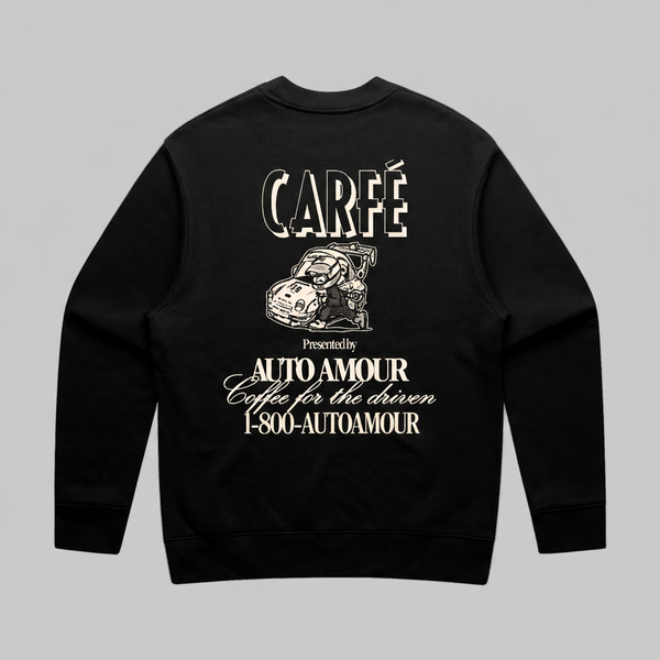 CARFE BY AUTO AMOUR CREW NECK SWEATER BLACK