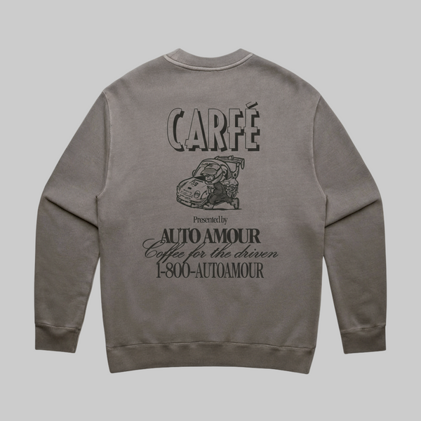 CARFE BY AUTO AMOUR CREWNECK SWEATER GRAY