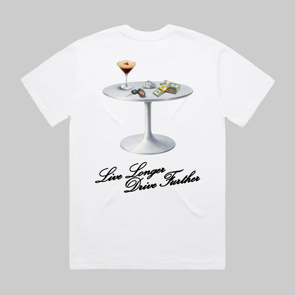 Auto Amour Table Essentials  T-shirt Alpine White