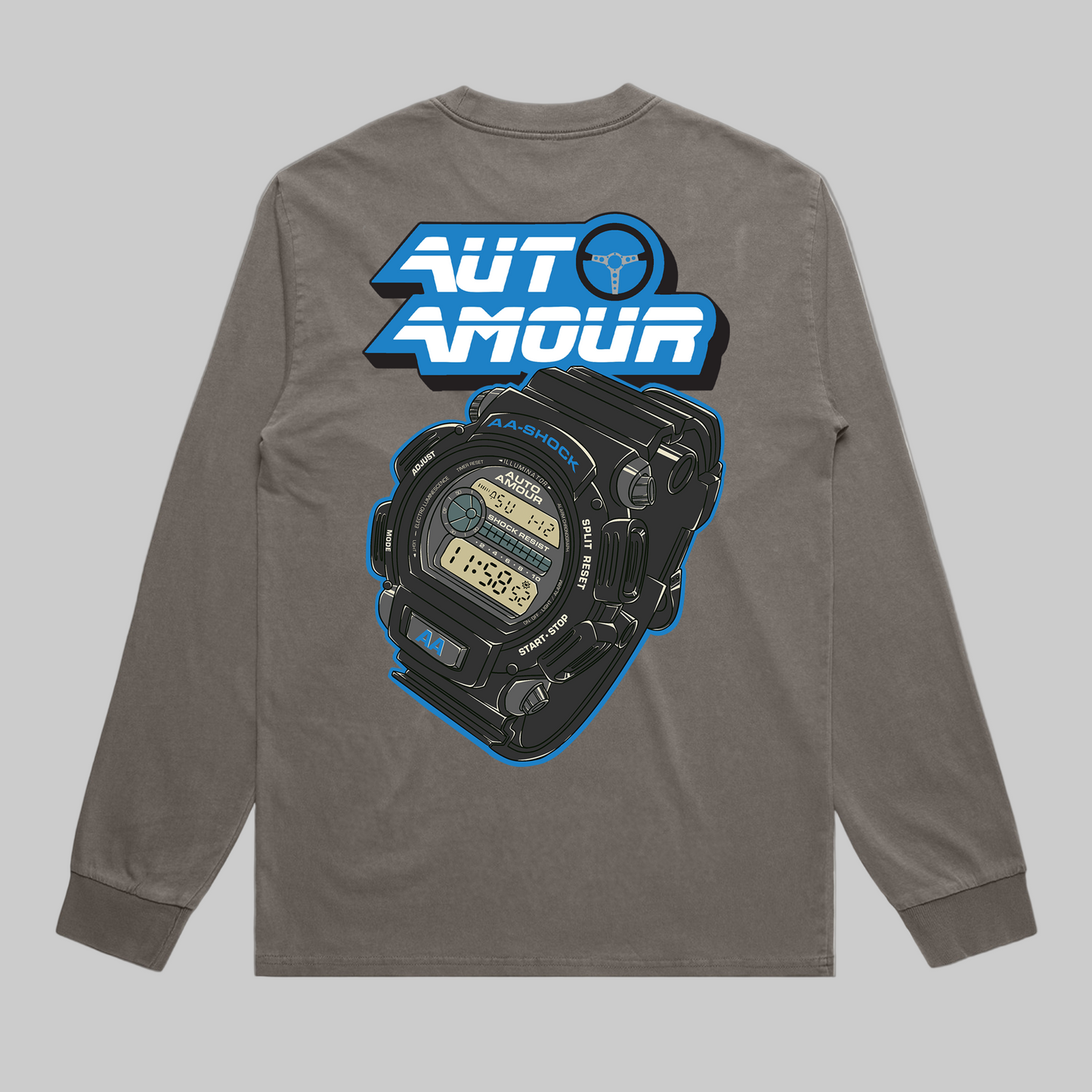 AA SHOCK T SHIRT GRAY L/S