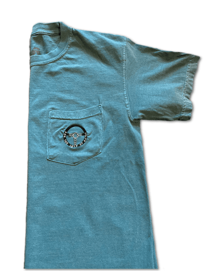 Steering Wheel Pocket Tee Emerald